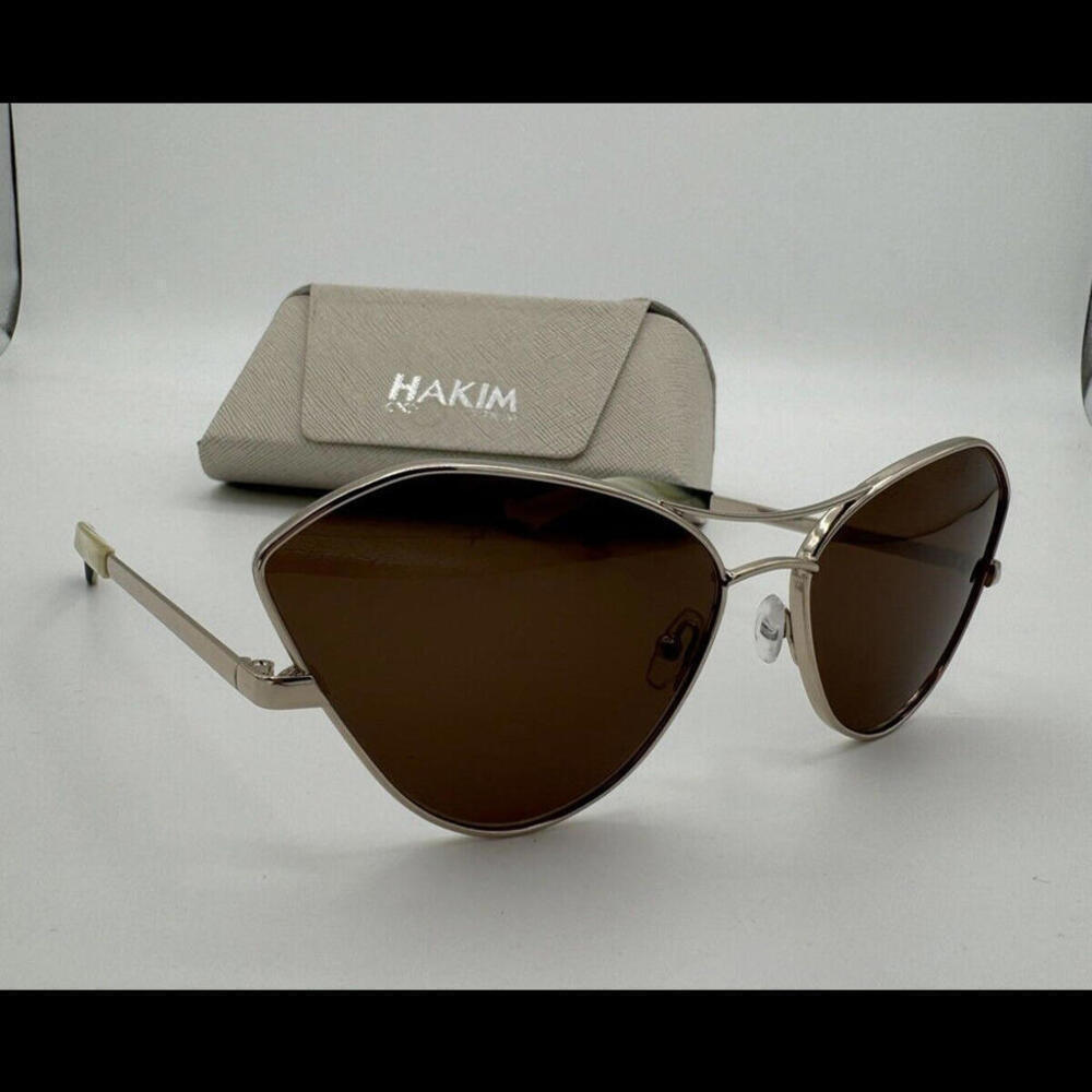 Grey Ant Fluxus Cat Eye Aviator Sunglasses Silver Brown Lens 60/15/140